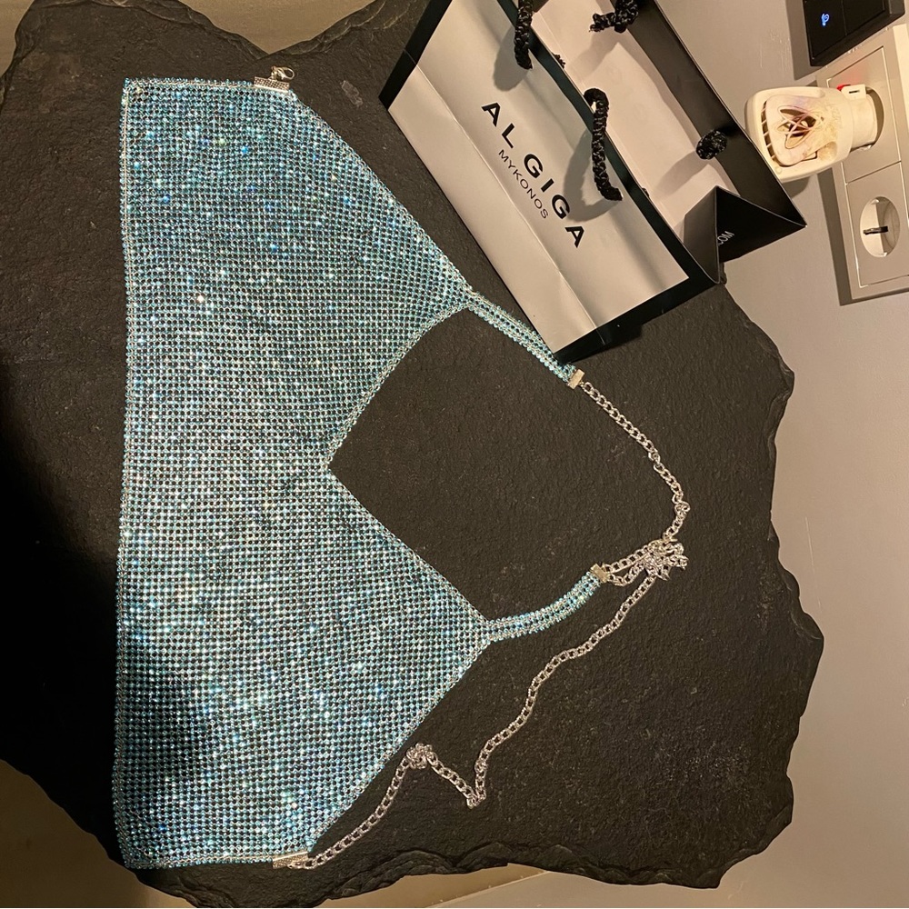 baby blue crystal halter top from Mykonos - Picture 3 of 4